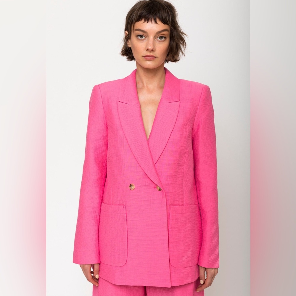 Rachel Comey Amboy Pink Double-Breasted Blazer